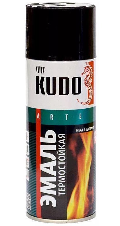 Краска Kudo 5002 термостойкая черная 520мл