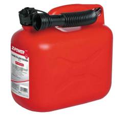 Канистра для топлива 5 литров ZiPower красная + Воронка пластик Сертифицированная