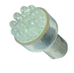 Лампа 12В 21- 9 диодов белая 1- контактная (93-9) BA15S 9LED 12V WHITE