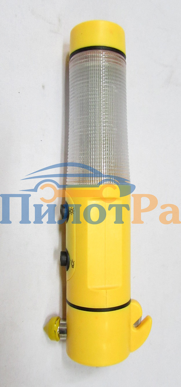 Фонарь Сигнально-осветительный 3 в 1 мототок для разбит стекла + нож для ремня безопасноти