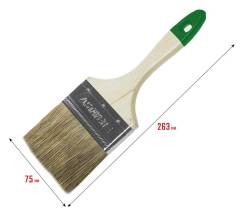 Кисть плоская Stayer Lasur смешанная щетина 75мм 01031-75