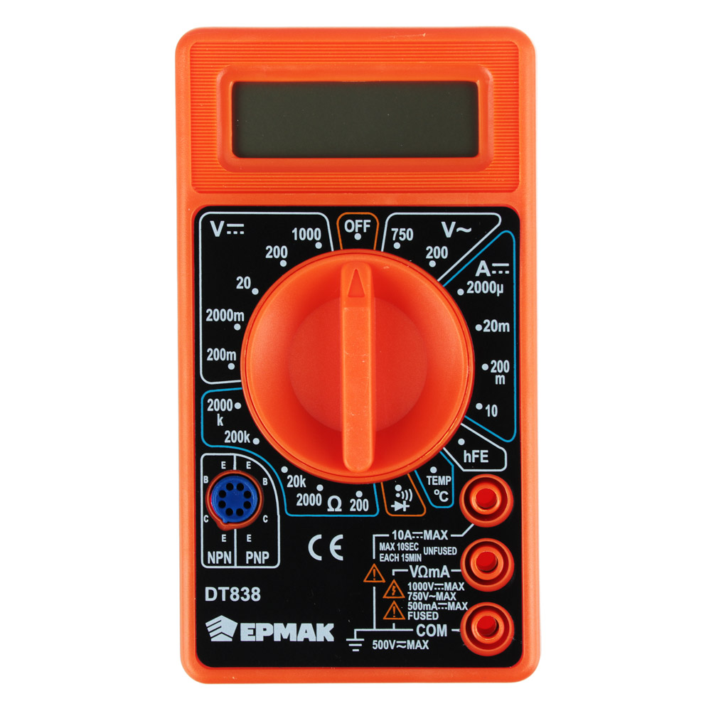 Мультиметр цифровой DT-838 Ермак + термопара 660-005