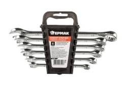Ключи рожково-накидные Ермак 6 предметов 8-17мм Хром 736-096