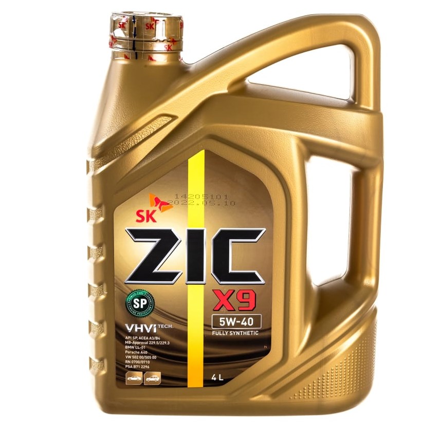 Масло моторное ZIC X9 5w40 SP синтетика 4 литра
