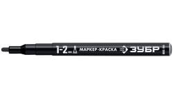Маркер - краска (металл-стекло) черный Зубр 1мм МК-200 06326-2