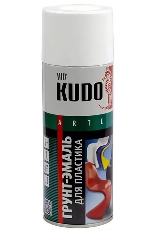 Грунтовка в аэрозоли Kudo 6001 для пластика серая 520мл