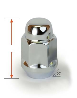 Гайка колесная 12*1,5 закрытая Конусная ключ на 19 L=35мм