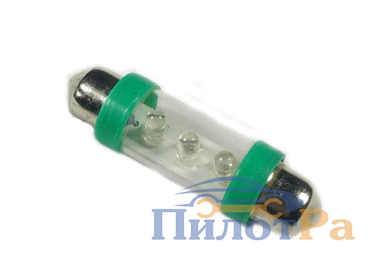 Лампа 12В 5Вт диод синий (2-х цоколь) 3 диода 11-39