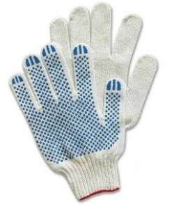 Перчатки х/б ПВХ с точкой Стандарт белые
