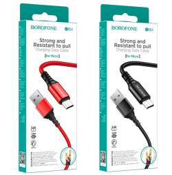 Кабель micro USB Borofone BX54 1 метр в коробке 2,4A