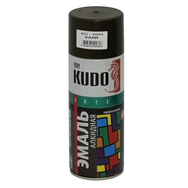 Краска Kudo 1005 хаки RAL 7012 520 мл