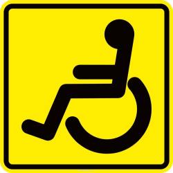Знак "Инвалид" наружный 150*150