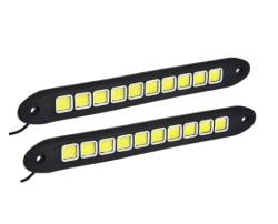 Дневные ходовые огни 40 LED гибкий резиновый корпус 260*32мм 12В 702-036