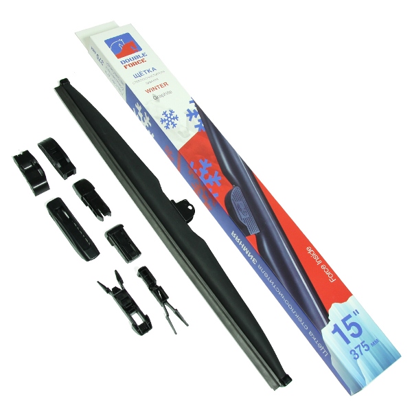 Щетка дворника DF зимняя 375мм 15" с переходниками на все авто