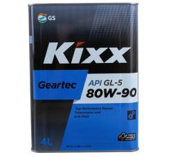 Масло трансмиссионное для МКПП Kixx Geartec GL-5 80w90 4 литра
