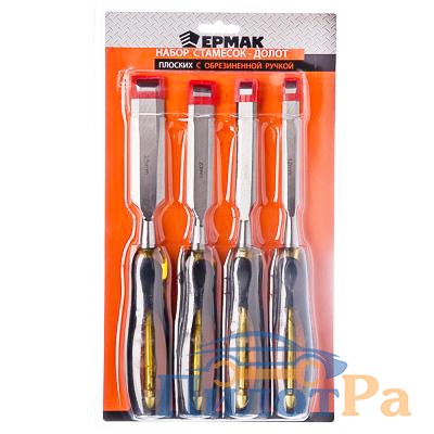 Стамеска набор 4шт с обрезиненой ручкой