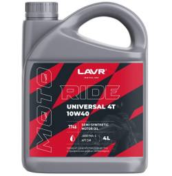 Масло моторное Lavr MOTO Ride Universal 4T 10w40 4 литра ln7746