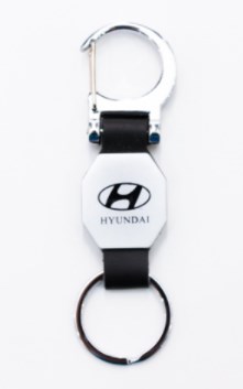 Брелок Логотип авто - Hyundai Хендай карабин хром