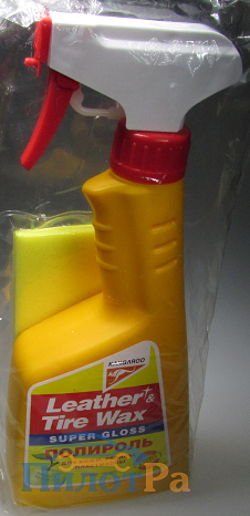 Полироль Kangaroo для кожи, резины, пластика 500 мл с салфеткой Глянцевый 330125