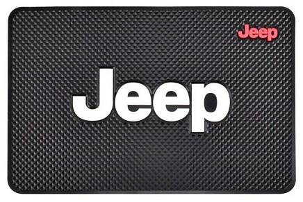 Коврик панели черный с логотипом Jeep черный 200*135мм