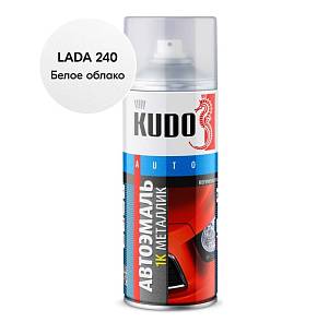 Краска Kudo 43240 номерная аэрозоль 520мл UNI Белое облако 240