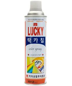 Краска Lucky Белая глянцевая 530мл RAL 9005 Ю.Корея 315