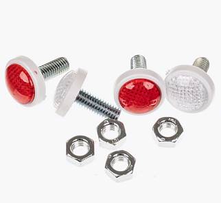 Болт номера Малый белый + красный 4шт