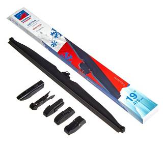 Щетка дворника DF зимняя 475мм 19" с переходниками на все авто