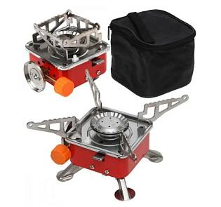 Печь газовая походная + пьезоподжиг туристическая + сумка 202