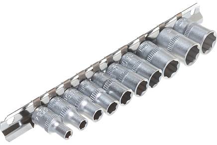 Набор головок Ермак 1/4 10 предметов 4-13мм Супер Лок 736-114