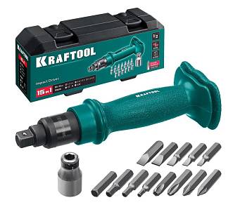 Отвертка ударная Kraftool ID-15 усиленная 15 предметов 25550-H10