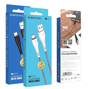 Кабель micro USB Borofone BX25 1 метр в коробке 2,4А