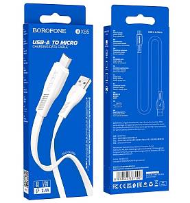 Кабель micro USB Borofone BX85 1 метр в коробке 2,4А