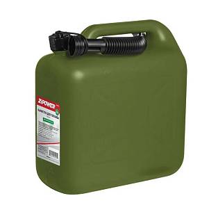 Канистра для топлива 5 литров ZiPower зеленая + Воронка пластик Сертифицированная