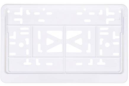 Рамка под номер белая короткая Японские номера 290*170 + защелка