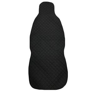 Накидка на сиденье универсальная Жаккард Мягкая с боками Черная + Черная строчка