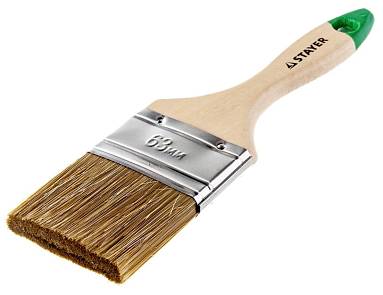 Кисть плоская Stayer Lasur смешанная щетина 63мм 01031-63