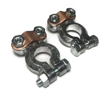 Клеммы аккумуляторные Свинец 2шт Евро 1 зажим 147