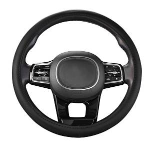 Оплетка руля комбинированная M = 38см стандарт Черная 441