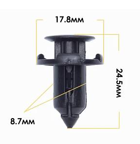 Клипса универсальная PL-CL-33 d=9mm L=16mm гвоздик