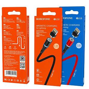 Кабель micro USB Borofone магнит BU16 1 метр в коробке 2,4A