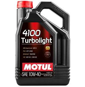 Масло моторное Motul 4100 10w40 Turbolight синтетика 4 литра 112933