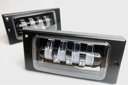 Фара светодиодная ПТФ ВАЗ 2110 - 2114 LED 7 Линз белый 175*85мм 12/24В металл 2шт 2110-7L