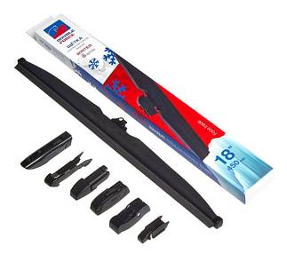 Щетка дворника DF зимняя 450мм 18" с переходниками на все авто