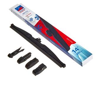 Щетка дворника DF зимняя 350мм 14" с переходниками на все авто