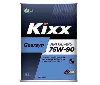 Масло трансмиссионное для МКПП Kixx Gearsyn GL-4/5 75w90 4 литра