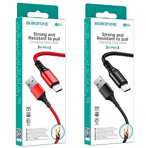 Кабель micro USB Borofone BX54 1 метр в коробке 2,4A