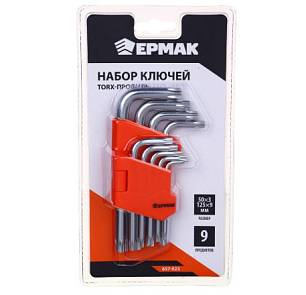 Набор звездочек 9 предметов Ермак Torx 657-023