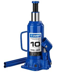 Домкрат гидравлический 10т в коробке Зубр 228-462мм 43060-10