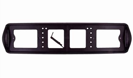 Рамка номера с подсветкой черная Диодная боковая